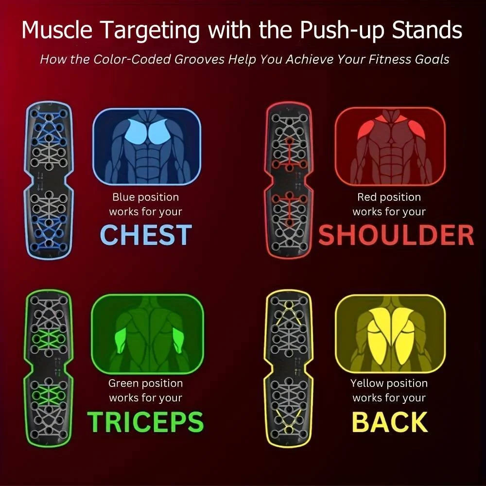 Push up Board, Multifunctional Foldable Pushup Fitness Stand for Portable Strength Training Equipment for Home Gym Workout for Men & Women